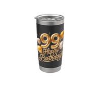 99 Feliz Cumpleaños 99 Aniversario Hombres Mujeres Vaso térmico de acero inoxidable de doble pared