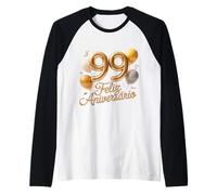 99 Feliz Cumpleaños Portugal Feliz Cumpleaños Portugués Camiseta Manga Raglan