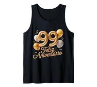 99 Feliz Cumpleaños Portugal Feliz Cumpleaños Portugués Camiseta sin Mangas