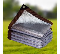 99% lámina de aluminio reflectante e tela térmica TarAntiAging Sun e Net para ventana, balcón, invernadero al aire libre, patio trasero (5 x 7 m)