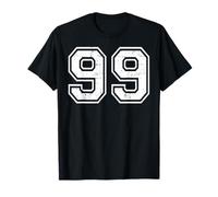 99 Número Noventa y Nueve Equipos Deportes Grunge Varsity Matching Camiseta