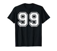 99 Número Noventa y Nueve Equipos Deportivos gráfico a Juego Universitario Camiseta