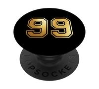 99 Número Noventa y Nueve Equipos Deportivos gráfico Varsity Matching PopSockets PopGrip Adhesivo