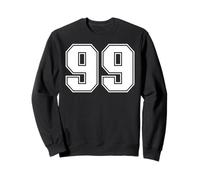 99 Número Noventa y Nueve Equipos Deportivos gráfico Varsity Matching Sudadera