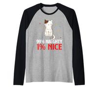 99% sin Tirar, 1% Divertido Gato y Gatito. Camiseta Manga Raglan