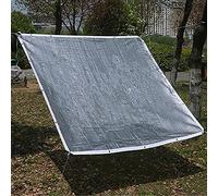 99% Sunblock Sun Sail Shade Cloth Red de aluminio para jardín, invernadero, porche y pérgola, malla aislante de refrigeración (6 x 6 m, blanco)