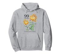 99 Years Loved and Blessed - Sello Floral para cumpleaños número 99 Sudadera con Capucha