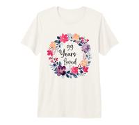 99 Years Loved Floral 99th Birthday Men Women Anniversary Camiseta Premium