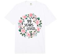 99 Years Loved Women Men 99 Years Old Cool 99th Birthday Comfort Colors Adult Heavyweight T-Shirt
