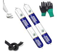 9900 Sealant Waterproof, Outdoor Silicon Waterproof Sealant, Silicon Waterproofs Sealants, Permanent Solution for Roof & Wall Cracks Heat Resistant Tear, Stretch Resistance (Grey,2Pcs)