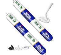 9900 Silicone Waterproof Sealant, Clear Multipurpose Caulk for Roof & Wall Cracks, UV Heat Resistant, Indoor Outdoor Use for RV Gutter Tile Stone (White,2Pcs)