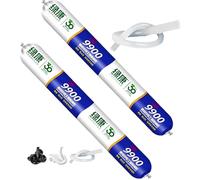 9900 Silicone Waterproof Sealant, Clear Multipurpose Caulk for Roof & Wall Cracks, UV Heat Resistant, Indoor Outdoor Use for RV Gutter Tile Stone (Transparent,2Pcs)