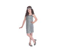 (9905731) Child Girls Silver Flapper Dress (8-10yr)