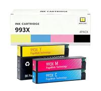 993X Cartucho de Tinta Compatible para HP - para PageWide Pro 750dw 777z MFP 772dn Color MFP 774dn 774dns 779dn 779dns 755dn - Negro 21K Color 16K,4P