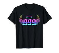 999 Número de ángel arcoíris Camiseta gráfica económica, Hombre, Negro, M