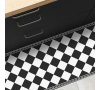 99Déco Alfombra de vinilo - 50x120 cm - interior/exterior - negro - 99deco