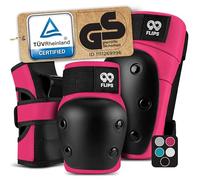 99FLIPS Protecciones Patines Adulto y Jóvenes - Patines en Linea | Protecciones Skate Adulto - Morado, L - Rodilleras para Patines en Línea, Monopatín, Skate y Patinete - DIVE - Coderas Poc