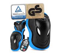 99FLIPS Protecciones Patines Niño - Protecciones Niña, Rodilleras Niño - Patinaje Niña, Rodilleras y Coderas - Protectores Patines De Hielo - BMX, Patinaje en Línea - Grind XS Azul
