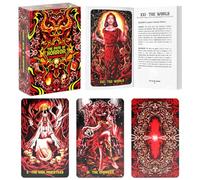 99FOX, The Path of Horror, Baraja y guía de Tarot para Principiantes, lectores, Temas espeluznantes, Tarjetas Impermeables, Paquete clásico, Accesorios Vintage, diseño de Caja Coleccionable