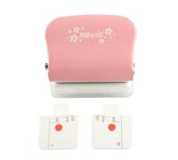 99H9 Hole Puncher Manual Paper Punching Machine Strong Metal Iron Structure Sturdy Durable for A4 B5 A5 Loose Leaf Pages Pink