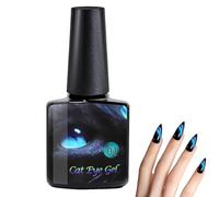 9D Kitten Eye Gel Polish | 8ml Colorful Magnetic Nail Set | Easy To Use Polish Magnet Kit For Christmas Manicure; Shimmering Cat Effect DIY Salon, Festive Winter Holographic Lacquer