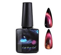 9D Kitten Eye Gel Polish | 8ml Colorful Magnetic Nail Set | Easy To Use Polish Magnet Kit For Christmas Manicure; Shimmering Cat Effect DIY Salon, Festive Winter Holographic Lacquer