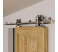 9FT/274cm Herraje para Puerta Corredera Kit de Acero Inoxidable Accesorios para Puertas Correderas Riel Juego para Puerta de Madera Soltera