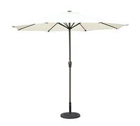 9ft Outdoor Patio Umbrella Market Style For Balcony Table Terrace Garden Deck Yard Shade Or Pool Side, 8 Sturdy Ribs Iron Pole (Color : White, Size : 9 Ft/270cm)