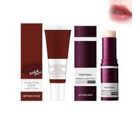 9g Palo De Humedad De Colágeno, Cuidado Instantáneo De Arrugas, Lápiz Labial Marrón Rojizo 5g, Pintalabios de color, Reparación Intensiva Y Crema Hidratante, Hidratación Antes Del Maquillaje