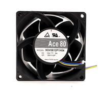 9GV0812P1H04 8CM Server Fan, 8038 DC12V 3A 4-Wire PWM Temp Control Cooling Fan