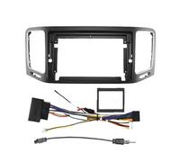 9Inch 2 DIN Automóvil Radio Fascias Panel Tablero De Instrumentos Marco Instalación Multimedia para VW para Sharan 2012-2016 2017 2018 Marco de Radio(Cable de Marco Canbus)