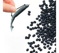 9KM DWLIFE Tapones de cebo de pesca, 300 unidades, pinzas de silicona de plástico suave para Texas Rig, Carolina Rig & Bass Fishing, retenedor de cebo para anzuelos de gusano, plantillas, cebos de