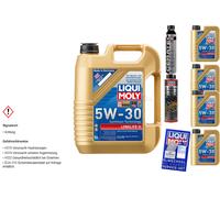 9L Liqui Moly LONGLIFE III 5W-30 Aceite Motor Aceite Schlamm Limpieza Cera Tec