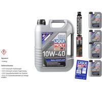 9L Liqui Moly MoS2 Aceite Motor 10W-40 Limpieza De Barro De Aceite Cera Tec