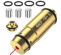9mm/45ACP/40s&w/38SPL Cartouche D'entraînement Laser pour Systèmes D'entraînement au Tir à Sec Cartouches D'entraînement en Laiton de Qualité Supérieure H59 avec Pack de 6 Piles (45ACP)
