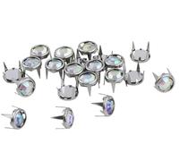 9mm Crystal AB CH20 Bedazzler Refills Rhinestones Preset Gemagic Studs Nailheads in Rims For Garment Embelishments Leatherwork DIY Crafts Decorate Shoes, Belts, tee Size 40-50 Pieces