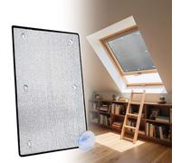 9mm Película para Ventanas de Aluminio, Película Aislante Termico Ventanas,película Reflectante Calor,lámina Privacidad Ventana de Protector Solar Anti UV con Ventosa para Casa(59x75/150x190cm)