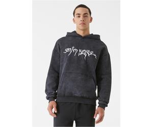 9N1M SENSE Sudadera con capucha estampado gótico lavado SENSE002 M