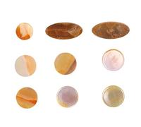 9PCS Almohadilla de Tecla de Saxofón Almohadilla de Tecla de Saxofón de Metal Almohadilla de Botón de Saxofón, Botones de Tecla de Saxofón Saxofón (C355 Amarillo)