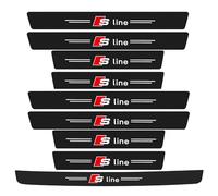 9Pcs Coche Protectores De Umbrales De Carbono para Audi S-Line, Protectores De Umbrales Adhesivos con Protector De Umbral De Maletero para Los Fans De Audi