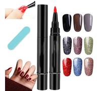 9pcs Professional Nail Pen Set, 3 in 1 Nail Polish Pens Quick Dry for women (B)