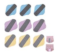 9pcs Reusable Leak-Proof & Waterproof Washable Incontinence Pads,Cloth Menstrual Liners,Pure Cotton Washable Underwear,for Elderly Care & Mobility Support,Comfortable Breathable Fabric for Women