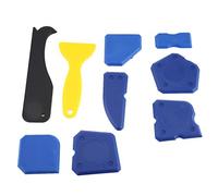 9pcs/set Kit de herramientas de limpieza Raspador de vidrio Cepillo de fregado Lechada Calafateo Acabado Limpiador Kit de herramientas de calafateo