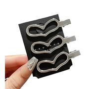 9Pcs/Set Sweet Fashion Metal Hairpin Non Slip Geometric Hollow Hair Pin Women Barrettte Clip(K)
