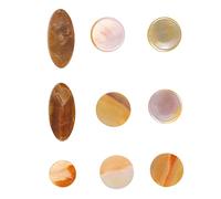 9PCS Teclado de Saxofón Botones de Tecla de Saxofón Almohadilla de Botón de Saxofón, Teclado de Saxofón de Metal Saxofón (C355 Amarillo)