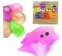 9Pcs Venting Toy Pig Shape Vent Fidget Toy,Splat Ball Decompression Game Variability and Recovery,Stress Relief Smash Vent Decompression Toy Colorful