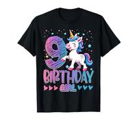 9th Birthday Unicorn Outfit for 9 Year Old Girls Since 2017 Camiseta