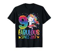 9th Birthday Unicorn Outfit for 9 Year Old Girls Since 2017 Camiseta