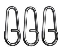 9Tong Broche De Pesca De Acero Inoxidable Broches Giratorios De Alta Resistencia para Agua Salada Broches Giratorios De Pesca Ovalados Divididos De Agua Dulce Níquel Negro 50pcs 106lbs