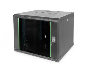 9U wall mounting cabinet, Unique 509x600x600 mm, color black (RAL 9005)